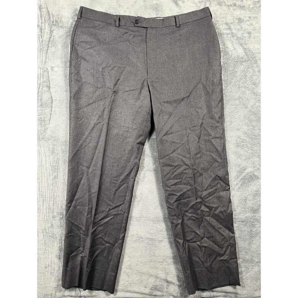 Brooks Brothers 346 Madison Fit Mens Dress Pants 42x32 Charcoal Gray Wool Blend